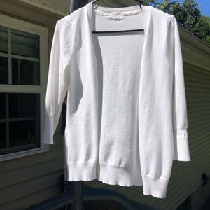White 3/4 length cardigan